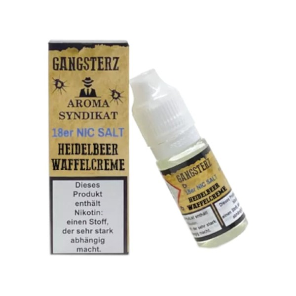 Gangsterz - Heidelbeer Waffelcreme - 10ml NicSalt Liquid