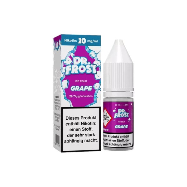 Dr. Frost Ice Cold - Grape 10ml NicSalt Liquid