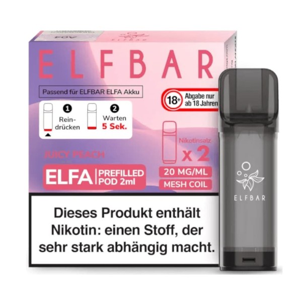 ELFBAR Elfa Pod Juicy Peach 2er Pack