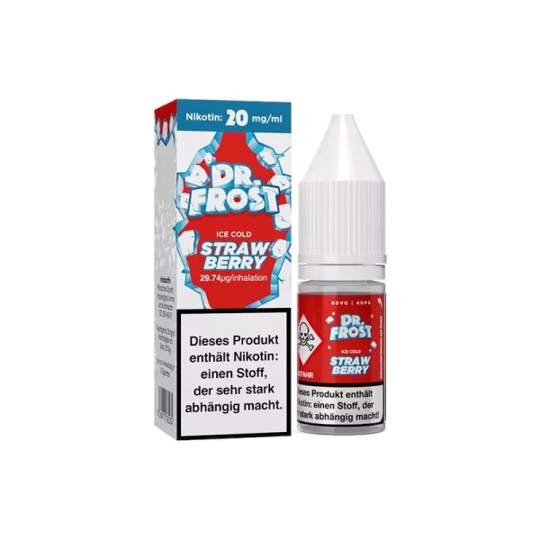 Dr. Frost Ice Cold - Strawberry 10ml NicSalt Liquid