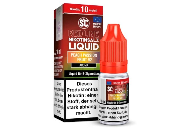 SC Red Line NicSalt Liquid - Peach Passionfruit V2